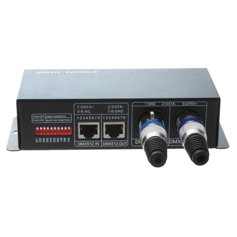 DMX 512 4CH x 8A Decoder LED Controller 4 Channel Driver RGBW LED Tape DC 12V - 24V