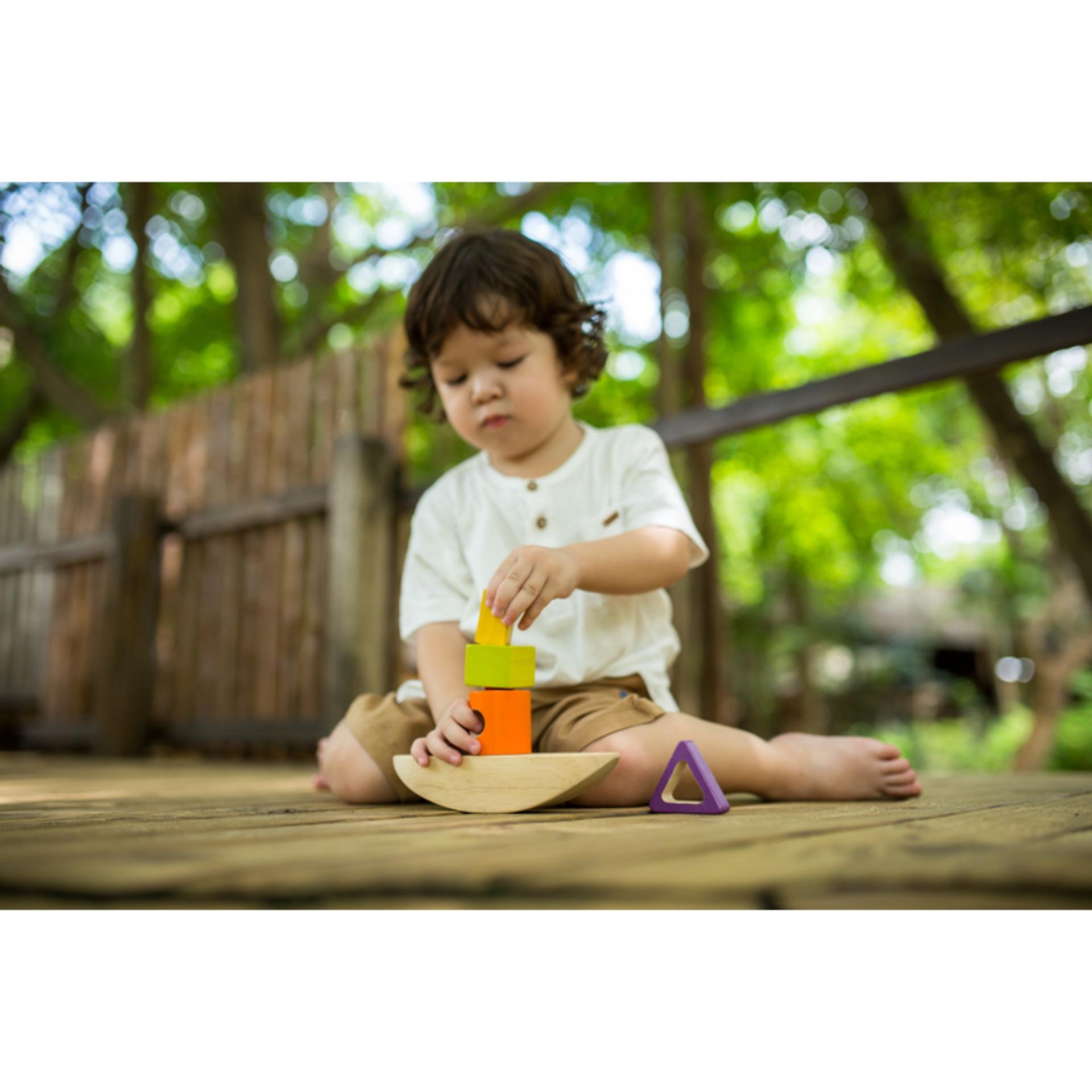 PlanToys Sorting Boat ของเล่นไม้เรือฝึกทักษะ ของเล่นเด็ก 18 เดือน