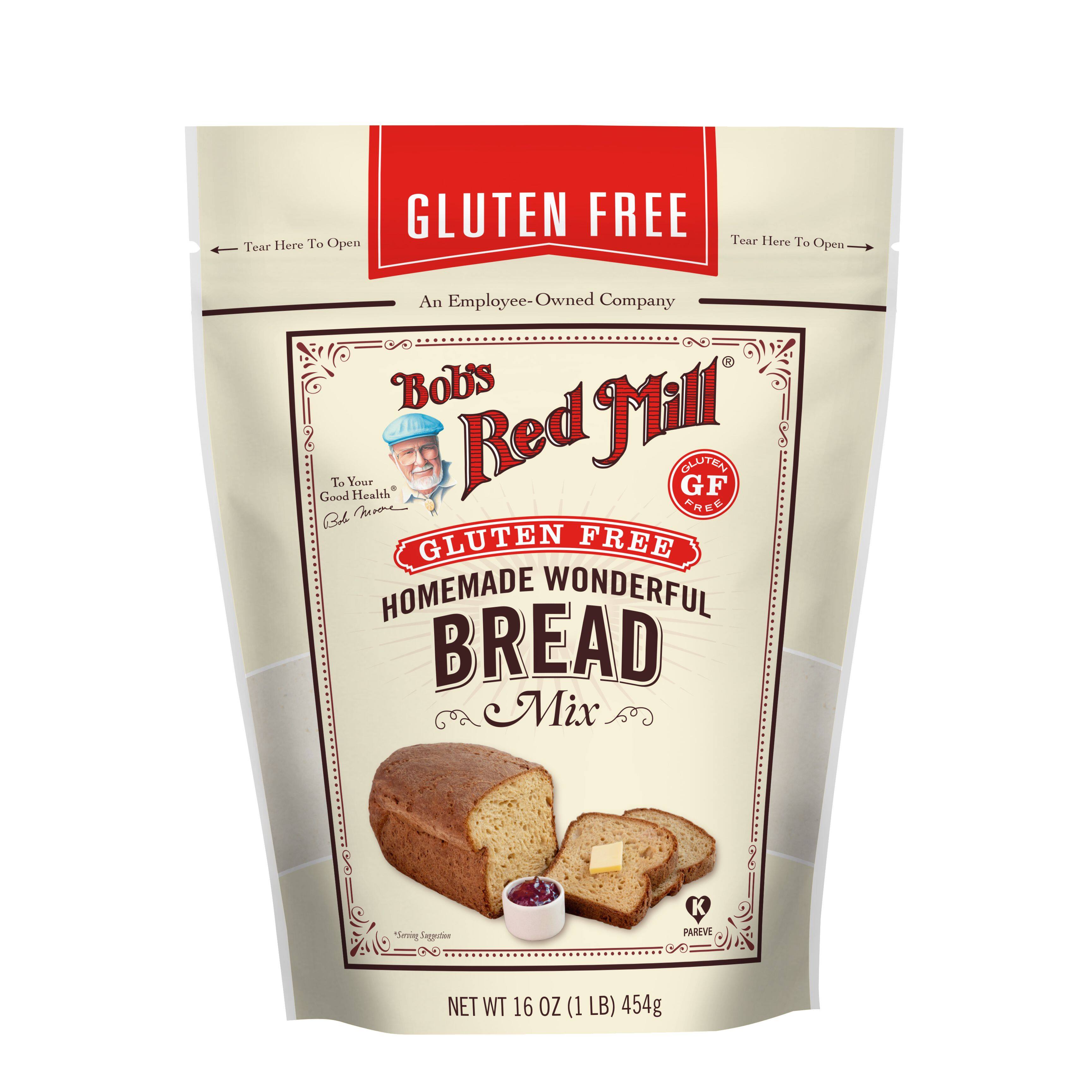แป้งสำหรับทำขนมปัง 100% 🔥 Gluten Free Homemade Wonderful Bread (453 gram) 🔥Bob's Red Mill Brand. นำเข้าจากอเมริกา ผ่านกระบวนการกำจัดกลูเตน ทำขนมปัง