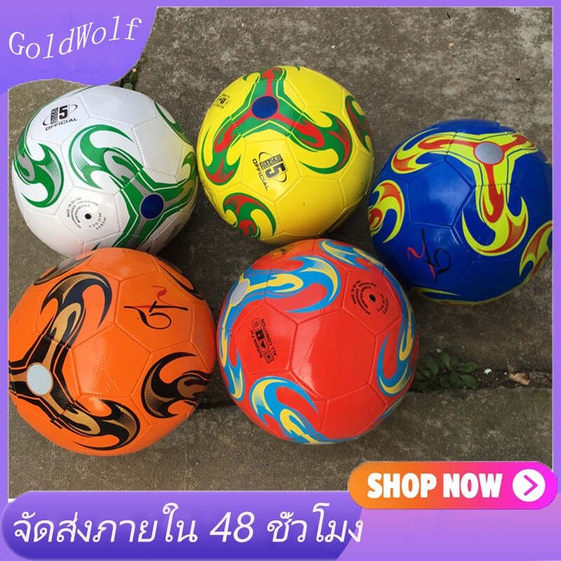 ลูกฟุตบอล ลูกบอล มาตรฐานเบอร์ 5 Soccer Ball มาตรฐาน หนัง Pu นิ่ม มันวาว ทำความสะอาดง่าย ฟุตบอล Soccer Ball บอลหนังเย็บ ลูกบอล. 