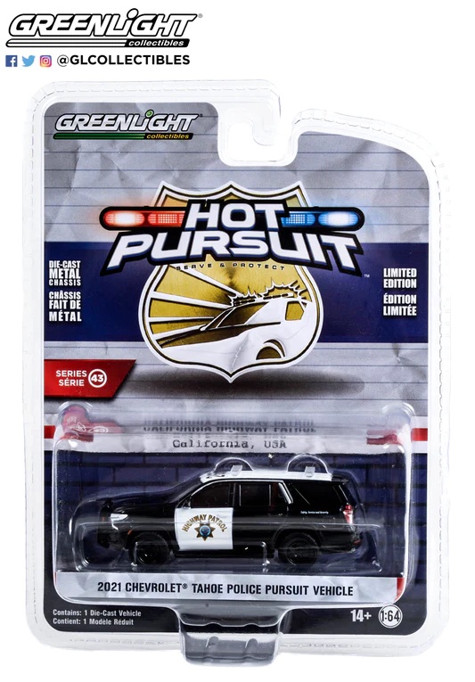 Greenlight 164 Hot Pursuit Series 43 - 2021 Chevrolet Tahoe Police ...