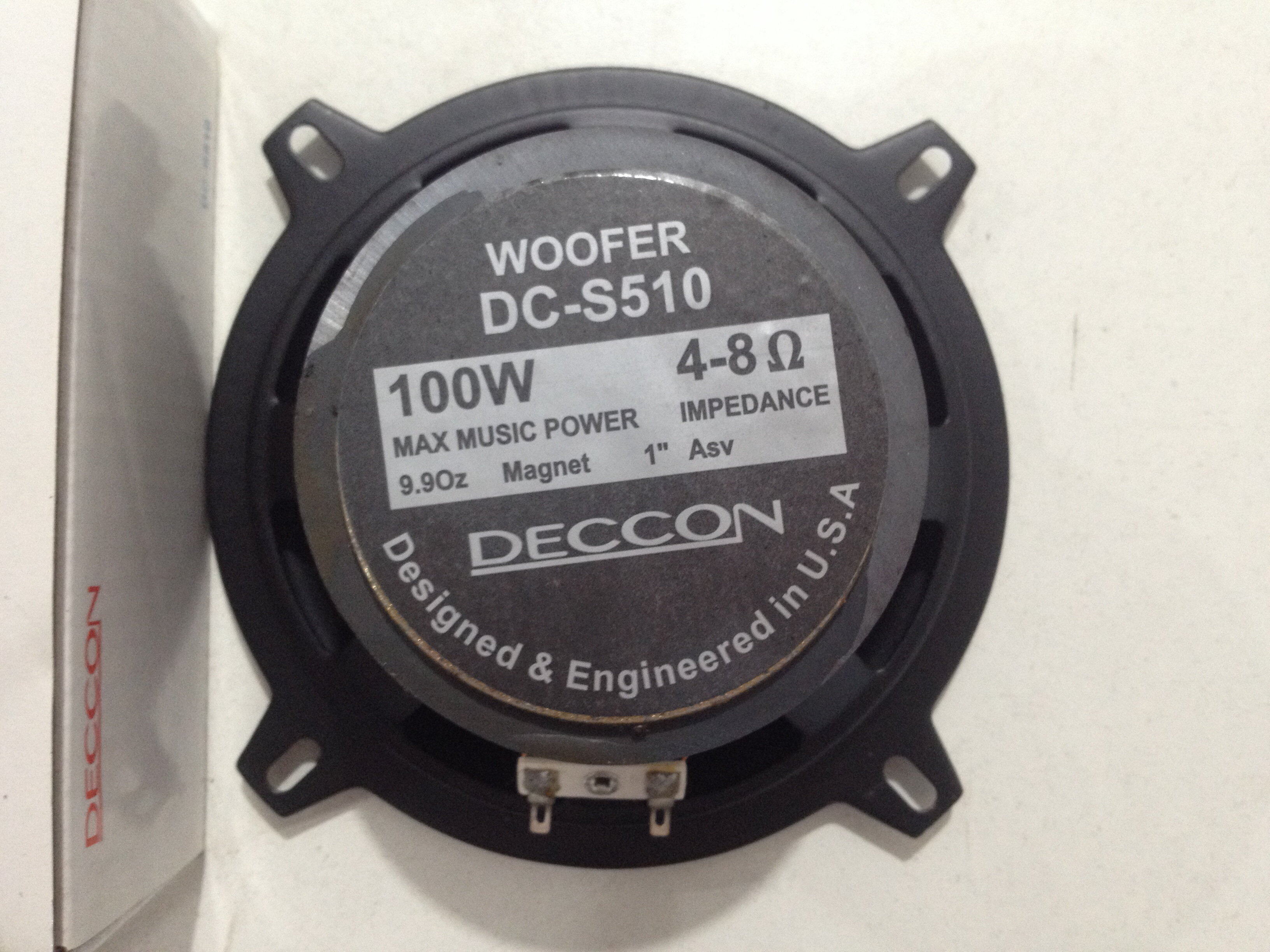 ดอกลำโพงวูฟเฟอร์ ขนาด 5 นิ้ว DECCON DC-S510 Frequency Range 82 Hz-10 Khz 100W 4-8 OHM Woofer