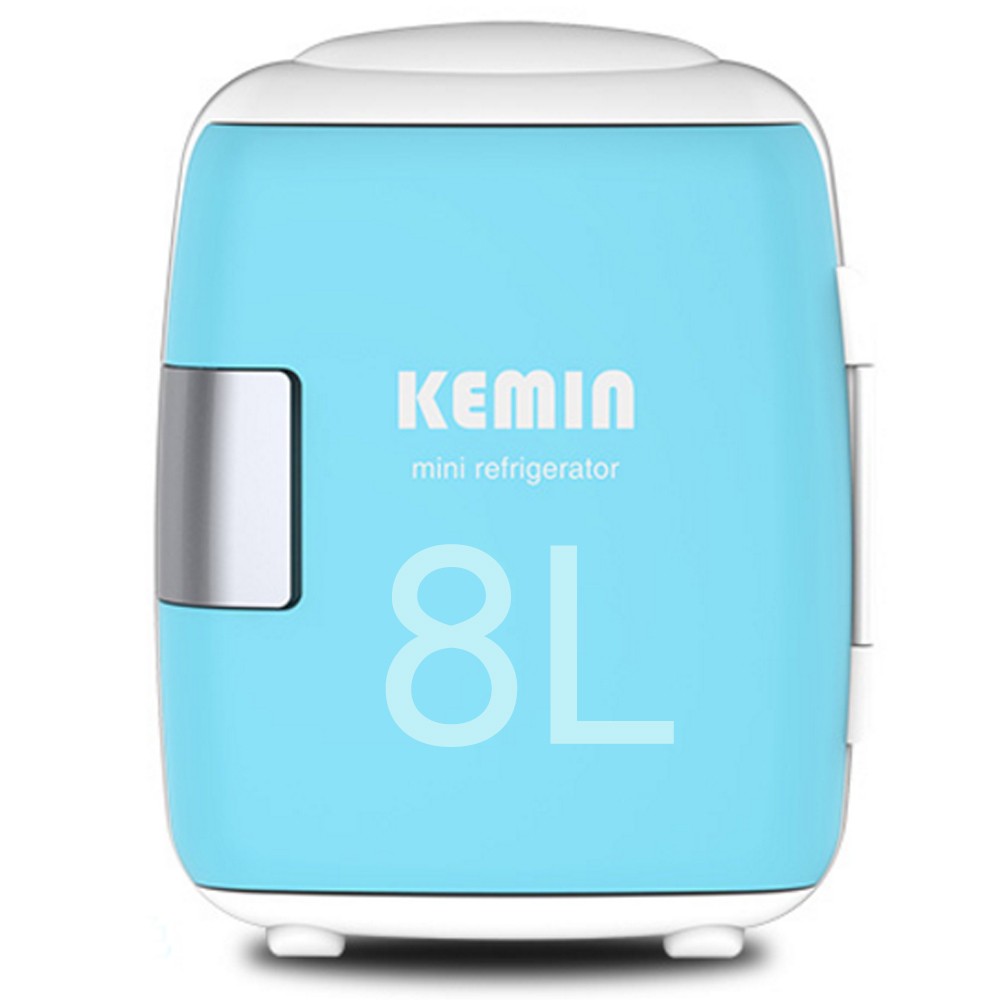 พิเศษสุด !! ตู้เย็นเล็ก Mini-Refrigerator Fashion 8L ตู้เย็นแฟชั่นมินิแบบพกพา 8 ลิตร - Light Blue ตู้เย็นมินิ