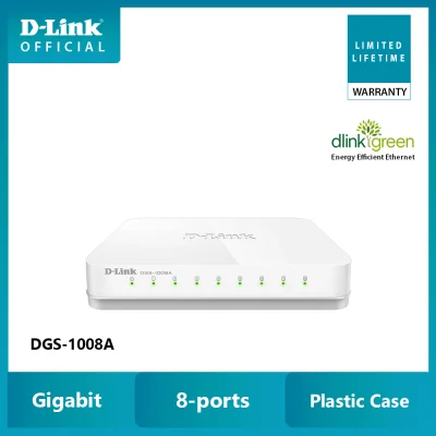 DGS-1008A (8-Port Gigabit Desktop Switch In Plastic Casing)