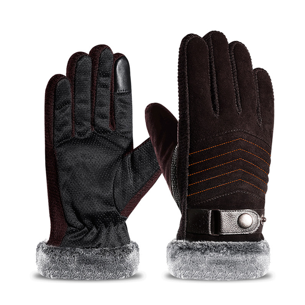 JIAWEIS ถุงมือ Plus กำมะหยี่เย็นป้องกันฤดูหนาว Warm กันลมกลางแจ้งหน้าจอสัมผัสถุงมืออุ่นผู้ชายถุงมือถุงมือขี่จักรยานถุงมือ