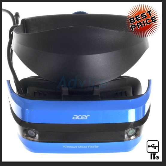 VR Acer Mix Reality Headset แว่นตาวีอาร์ อุปกรณ์เสริมสำหรับเกมส์ VR PC ประกัน 1Y