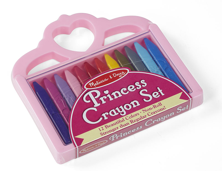 [12สี] รุ่น 4155 สีเทียนรุ่นเจ้าหญิง 12 สี Melissa & Doug Princess Crayon Set  รีวิวดีใน Amazon USA non-toxic washable ล้างออกได้ มาลิซ่า 2-10 ขวบ