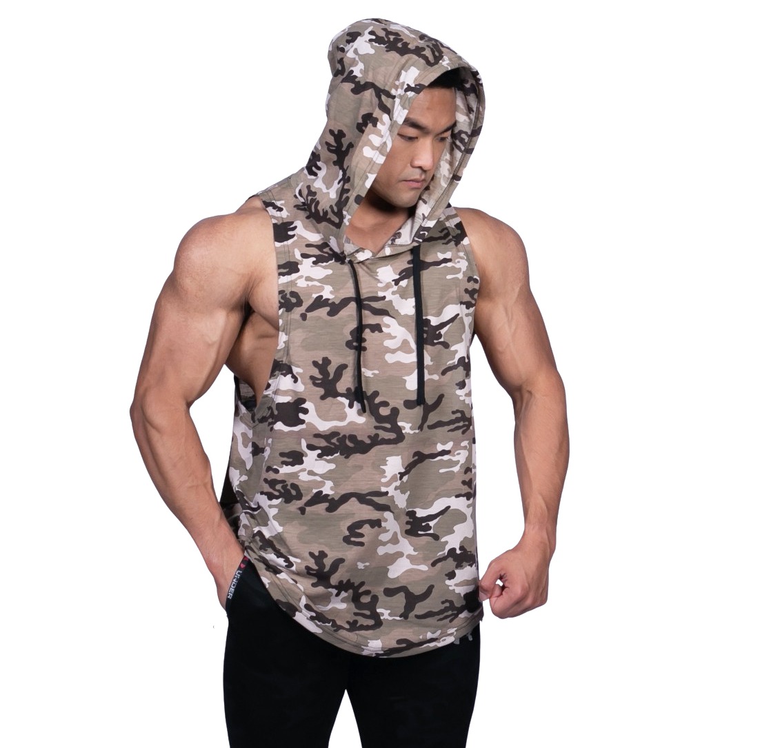 เสื้อฮู้ดปีกเว้า ลายทหาร Mens hoodie desert camo