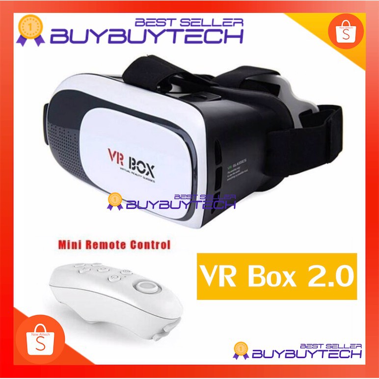 shanzui SHINECON VR Box 2.0 VR Glasses Headsetแว่น3Dสำหรับสมาร์ทโฟนทุกรุ่น (Black-White)