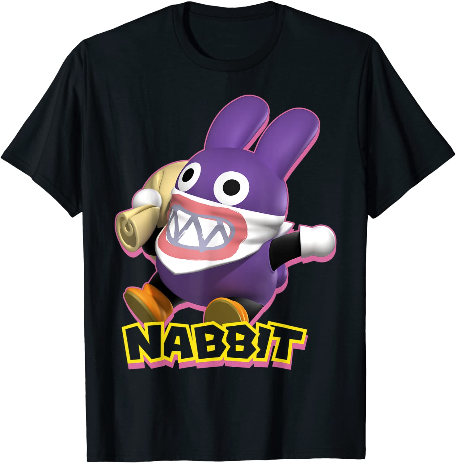 Super Mario Nabbit Action Pose Portrait Logo T-Shirt | Lazada PH