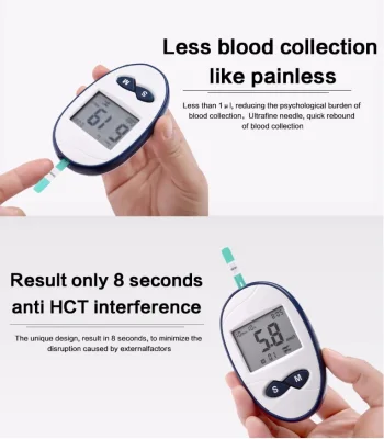 เครื่องตรวจวัดน้ำตาล เครื่องตรวจน้ำตาล เครื่องตรวจน้ำตาลในเลือด เครื่องตรวจเบาหวาน Fast Accurate Blood Glucose Monitor H