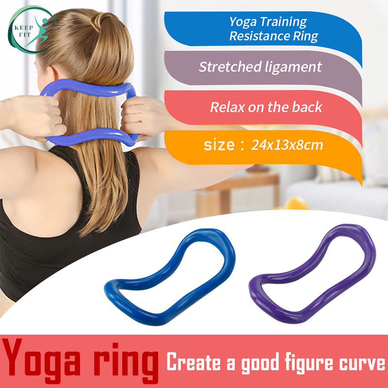 KEEP FIT แหวนโยคะ วงกลมพิลาทิส วงกลมโยคะ Yoga ring อุปกรณ์ออกกำลังกายพิลาทิส เครื่องช่วยออกกำลังกายโยคะ ห่วงโยคะ Pilates