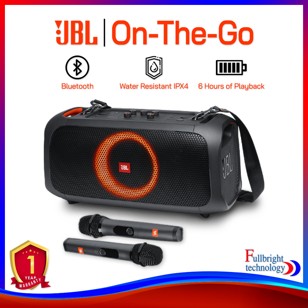 JBL PartyBox On-The-Go ลำโพงบลูทูธพกพาสำหรับปาร์ตี้ กำลังขับ 100 วัตต์ ...