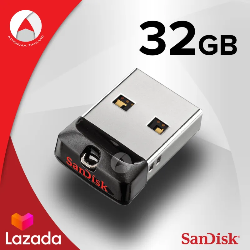 ภาพหน้าปกสินค้าSanDisk Flash Drive Cruzer Fit 32G USB 2.0 Flash Drive (SDCZ33_032G_G35) เมมโมรี่ แซนดิส แฟลซไดร์ฟ ประกัน Synnex รับประกัน 5 ปี จากร้าน Actioncam Thailand บน Lazada