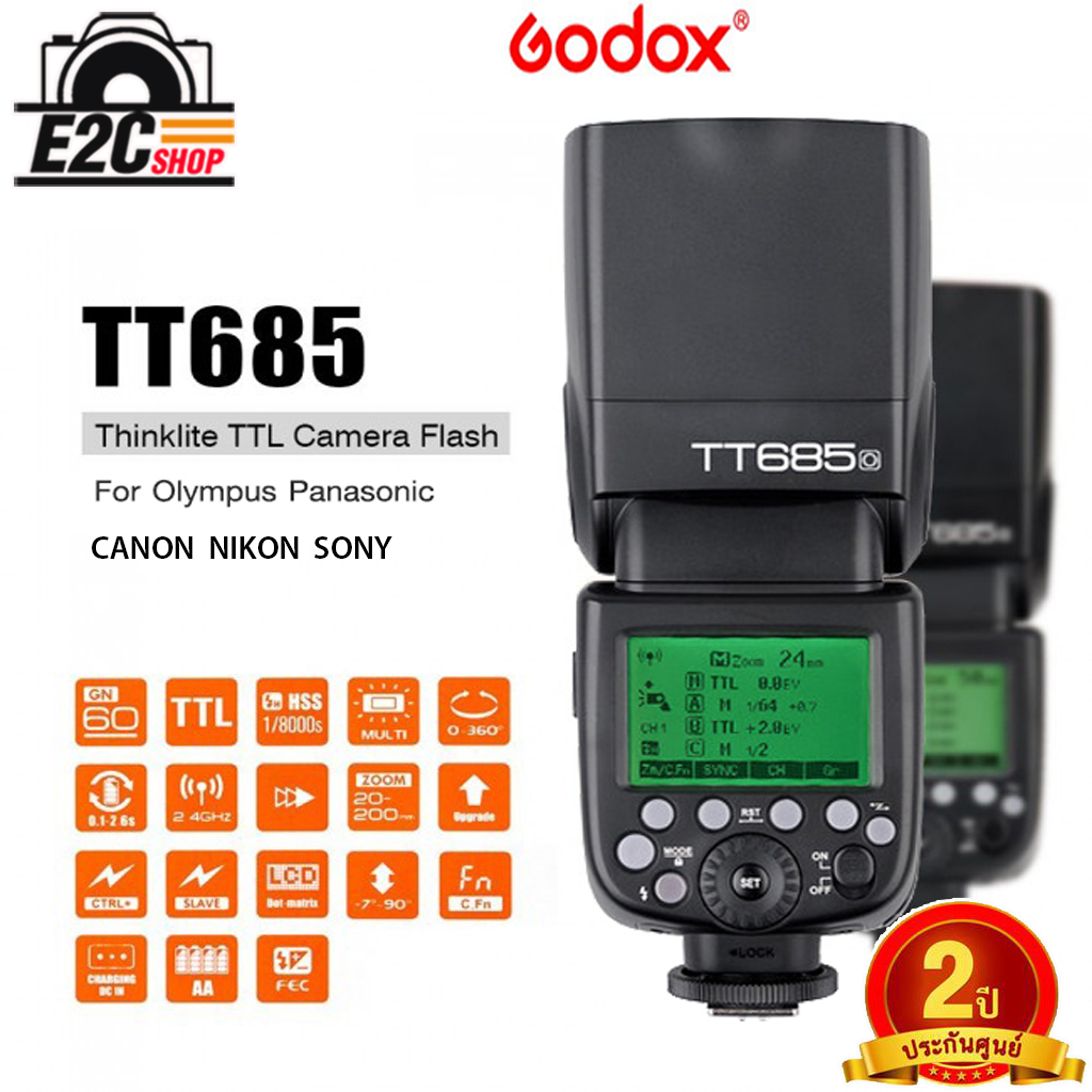 Godox Flash TT685 TTL HSS SPEEDLITE  รับประกันศูนย์ 2 ปี