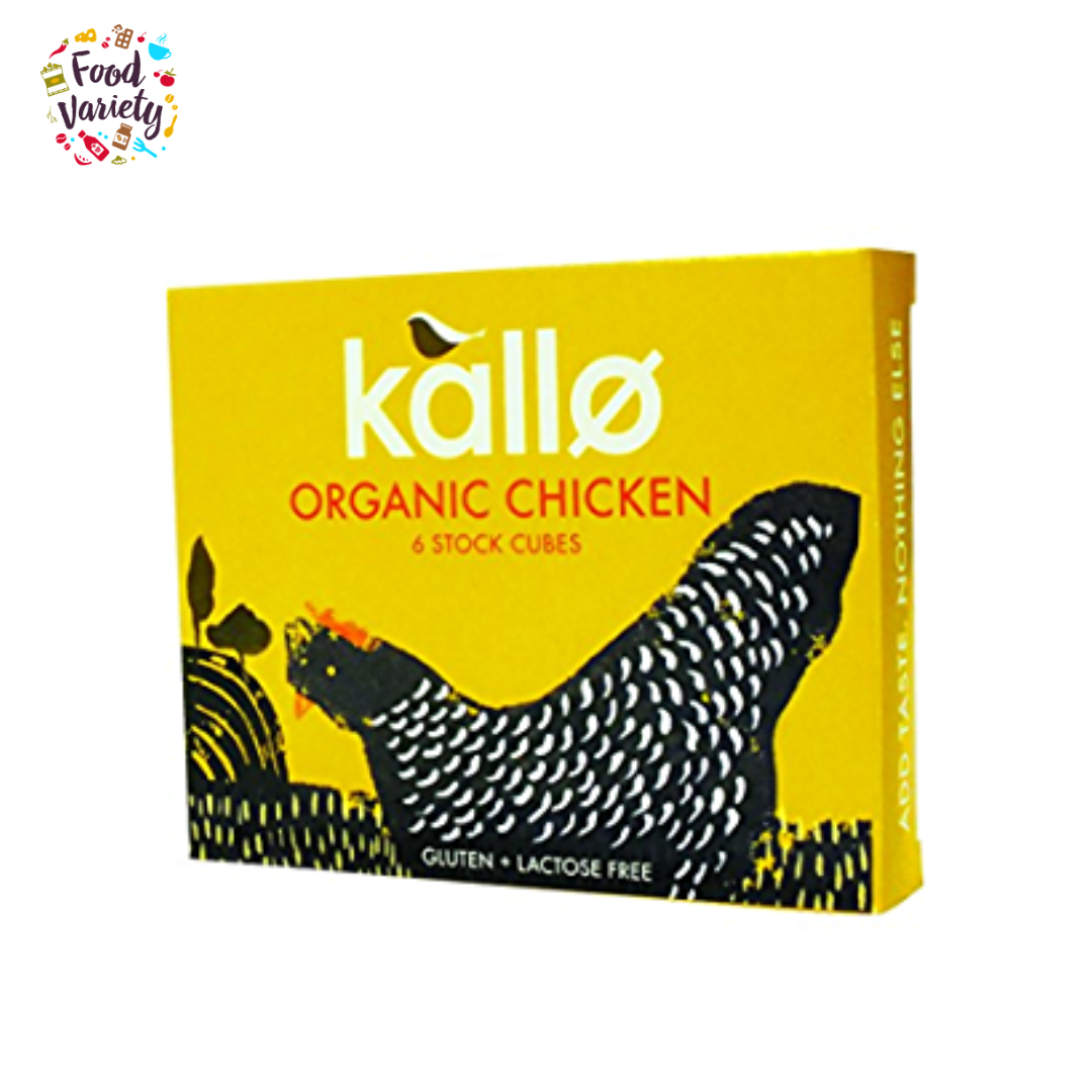 Kallo Organic Chicken Stock Cubes 66g (6 stock cubes) แคโล่ ซุปก้อนไก่ ออร์แกนิก 66g (6 ก้อน)