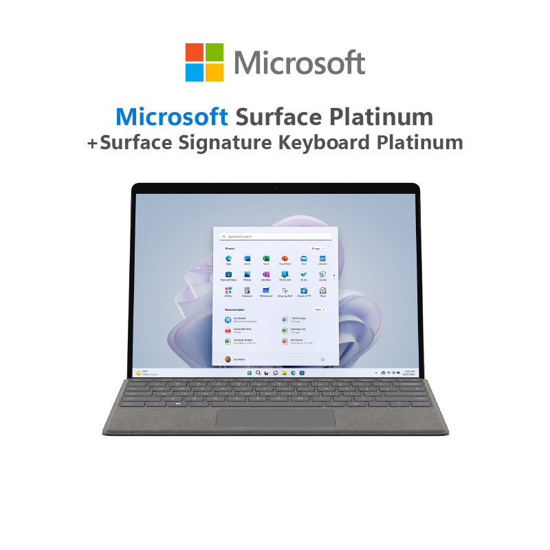 Microsoft Surface Pro 9 i5/8/128 Platinum+Microsoft Microsoft Surface Sig KB Thai ราคา 42,990 บาท*ส่งฟรี