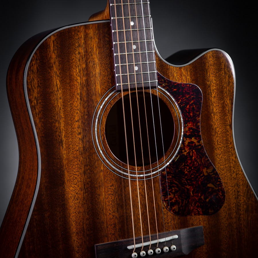 Guild D-120CE กีตาร์โปร่งไฟฟ้าทรง Dreadnought สเปค All Solid African Mahogany I พร้อมกระเป๋า