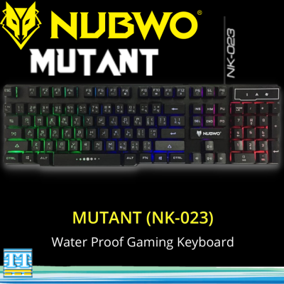 Gaming Keyboard แป้นพิมพ์เกม nubwo รุ่น NK-023 (MUTANT) คีย์บอร์ดเล่นเกม คีย์บอร์ดกันน้ำ แป้นพิมพ์เล่นเกม แป้นพิมพ์คอมพิวเตอร์ คีย์บอร์ดเกม keyboard คีบอด