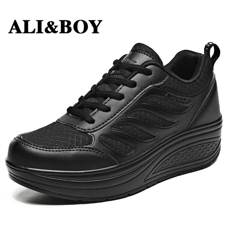 ALI&BOY รองเท้าผ้าใบเพื่อสุขภาพ รองเท้าออกกำลังกาย รองเท้าวิ่ง แฟชั่น ดีไซส์สวยงาม พื้นสูง 5ซม. สไตล์เกาหลี(ปีกนางฟ้า)