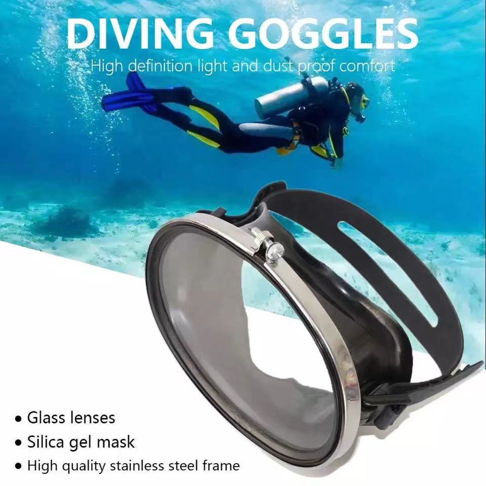 Diving Mask หน้ากากดำน้ำ แว่นดำน้ำ แว่นตาดำน้ำ หน้ากากดำน้ำตื้น อุปกรณ์ดำน้ำ แว่นตาว่ายน้ำ Swimming Glasses กระจกของชาวประมง หน้ากากว่ายน้ำ