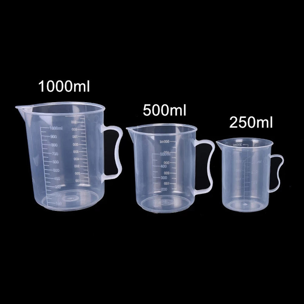 2pcs Measuring Cup With Scale To Measure Pp Cup Plastic Experimental 1000ml