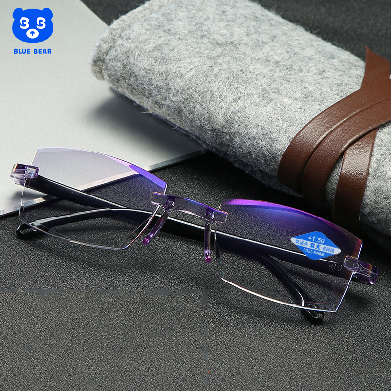 Blue Bear แว่นอ่านหนังสือป้องกันแสงสีฟ้าแว่นตาสายตายาวสมาร์ทสำหรับผู้ชายและผู้หญิง