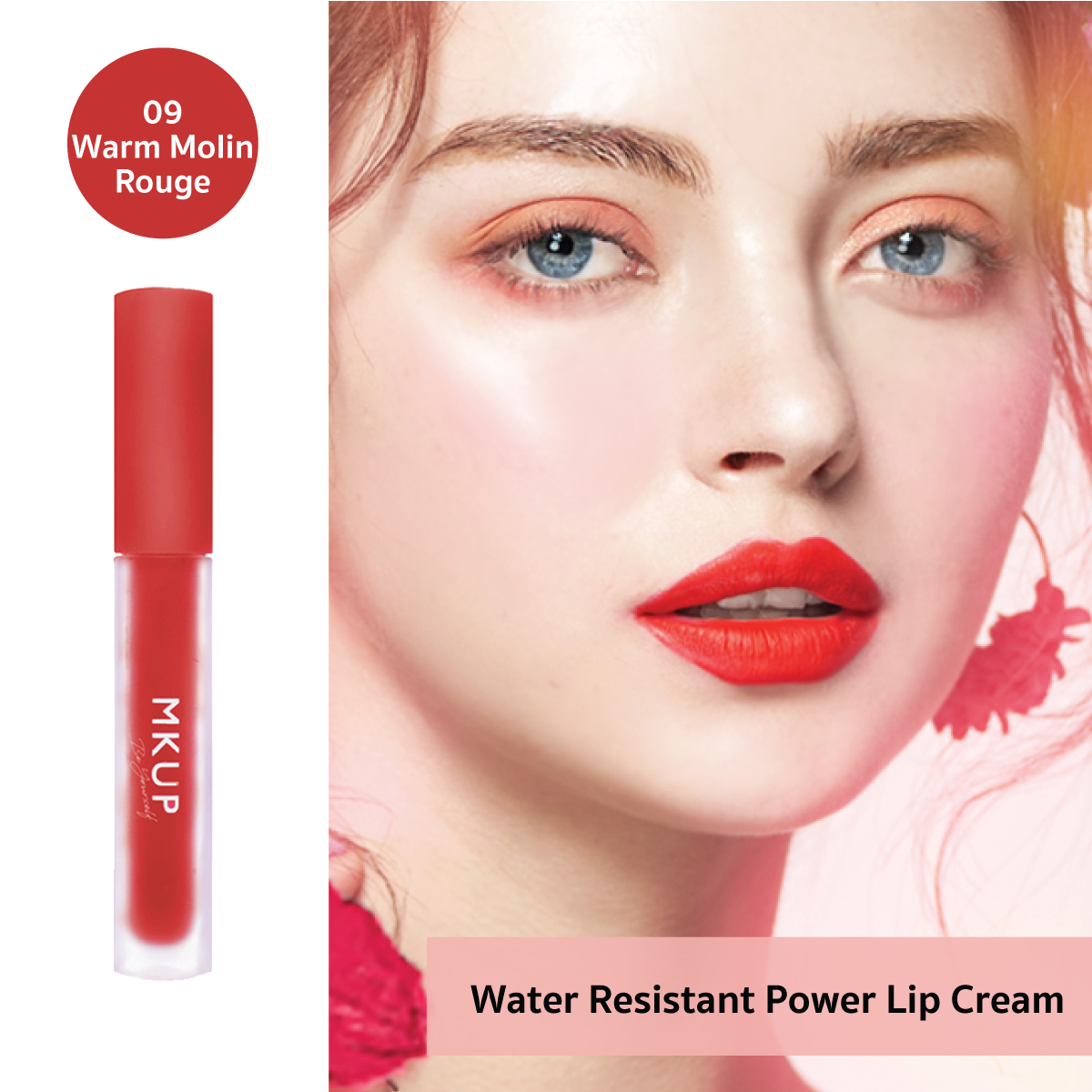 MKUP วอเตอร์ รีซิสแทนต์ พาวเวอร์ ลิป ครีม MKUP Water Resistant Power
