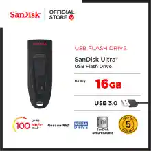 ภาพขนาดย่อของภาพหน้าปกสินค้าSandisk Ultra USB 3.0 Flash Drive CZ48 100MB/s - 16 GB(SDCZ48-016G-U46) ( แฟลชไดร์ฟ usb Flash Drive ) จากร้าน Sandisk บน Lazada ภาพที่ 1
