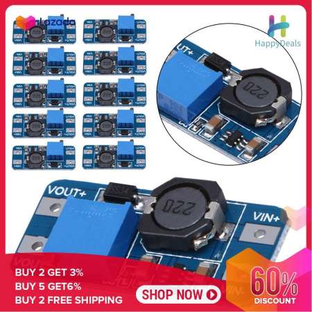 {Hot Sale Festival}10 ชิ้น MT3608 2A DC-DC Step Up Power ใช้โมดูลพลังงานสนับสนุนสำหรับ Arduino - INTL