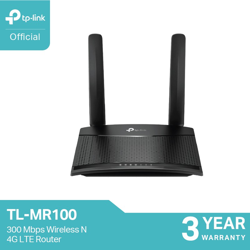 Tl-Mr100 4g Lte Router 300mbps เราเตอร์ใส่ซิม (wireless N 4g Lte Router)รองรับ 4g ทุกเครือข่าย Tp-Link. 