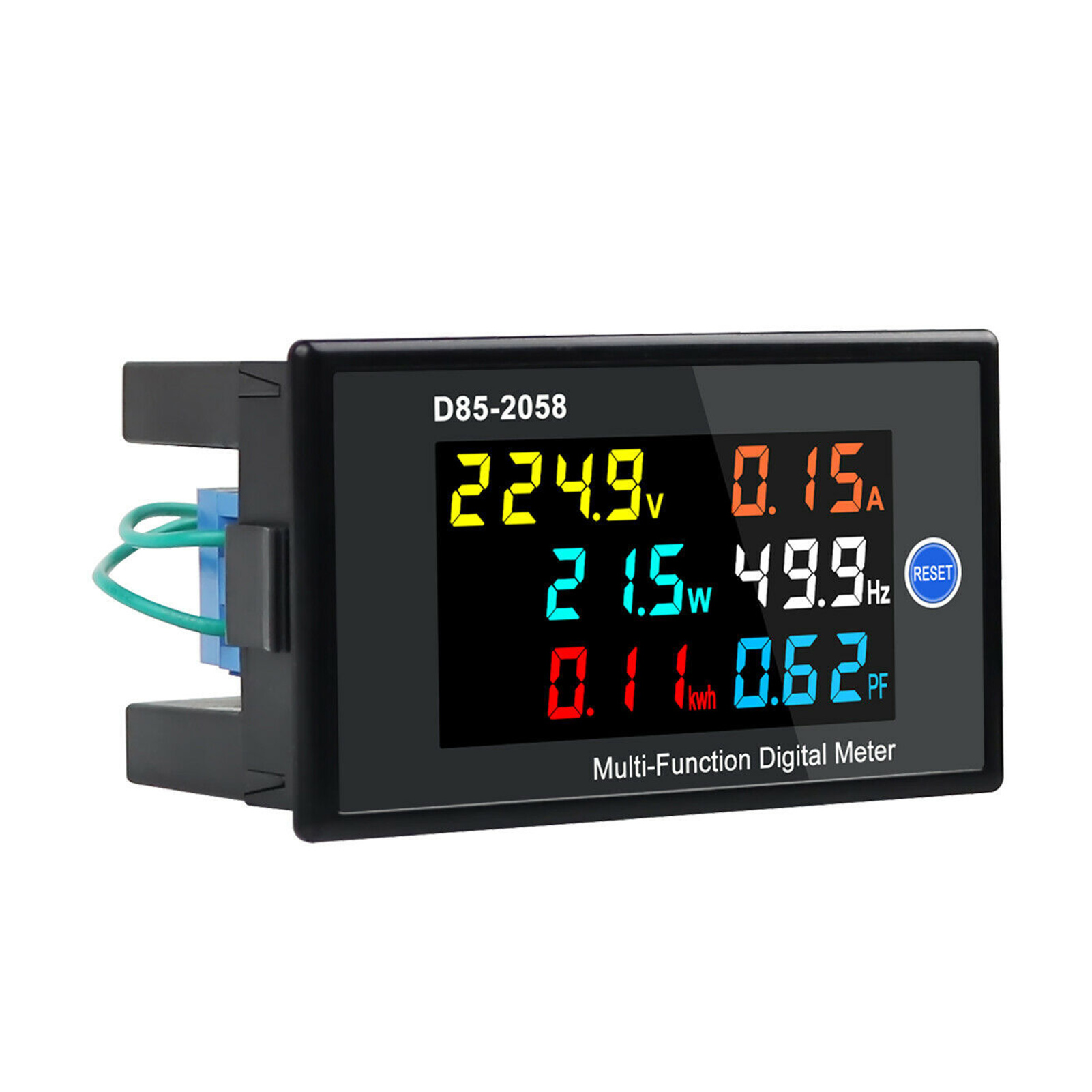 MultiFunction Single Phase Digital Meter LCD Display AC Voltage AC Current Power Frequency