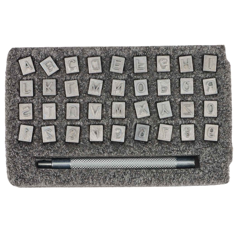 36Pcs Alphabet Letters & Number Stampers Set Steel Punch Metal Letter