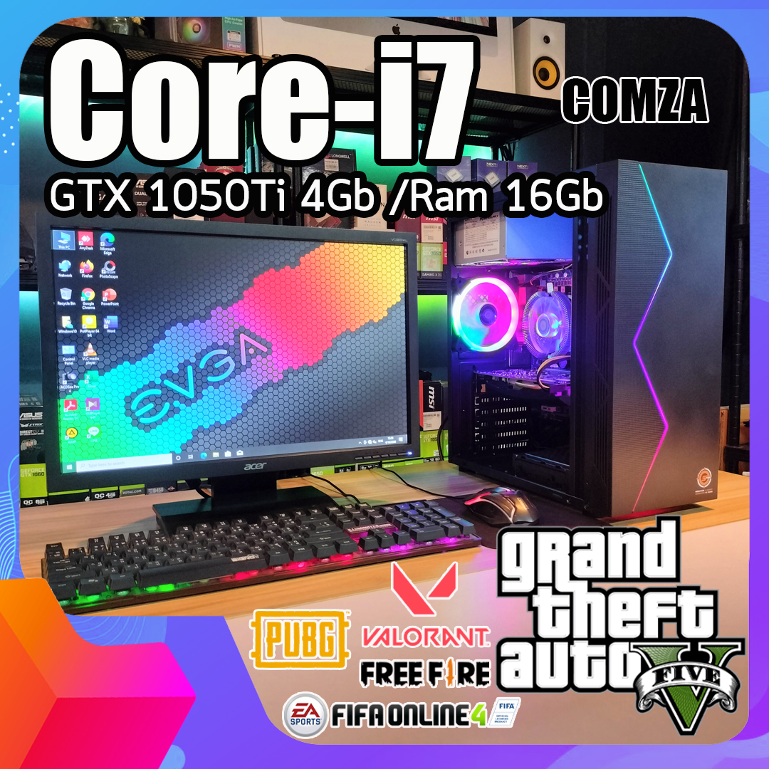 Comza คอมพิวเตอร์ ครบชุด พร้อมใช้ Core-i5 GTX 1050Ti 4Gb Ram 8Gb ทำงาน ตัดต่อ ...
