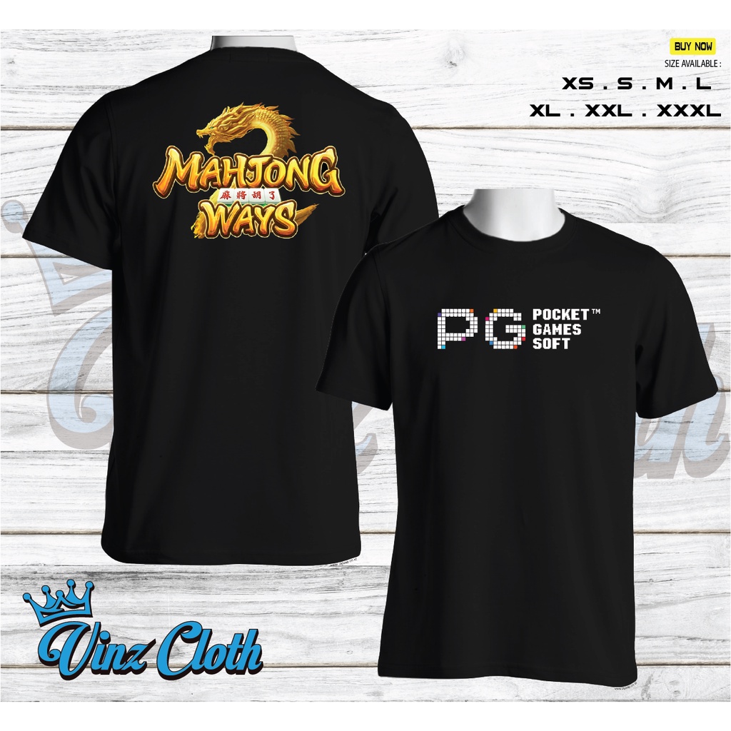 เสื้อยืดพิมพ์ลายพรีเมี่ยม ใหม่ เสื้อยืด พิมพ์ลาย PG Mahjong Pocket ...