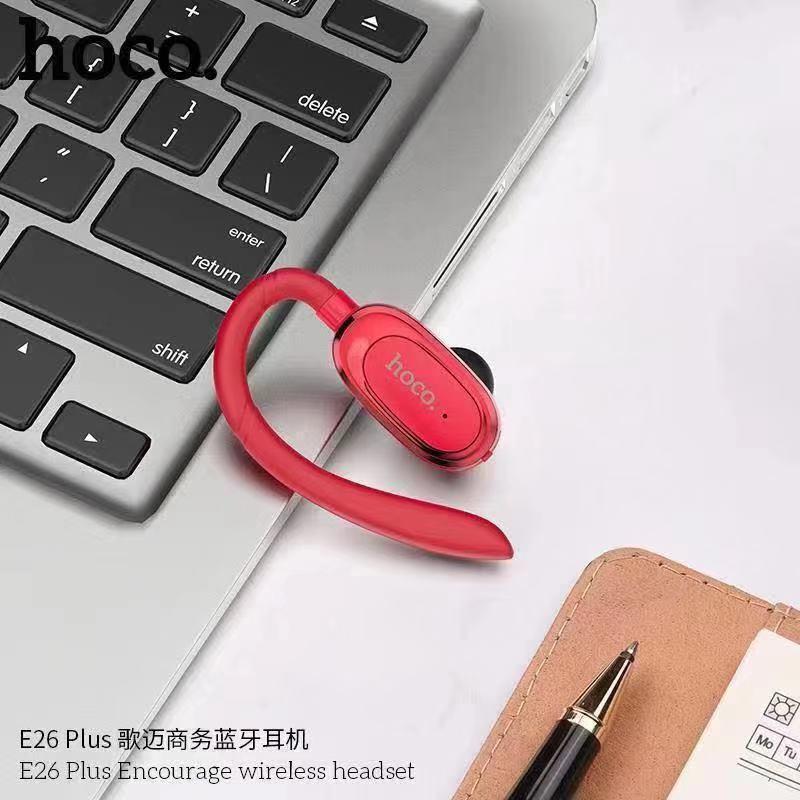 หูฟังบลูทูธไร้สาย Hoco E26 Plus แบบข้างเดียว Bluetooth Headset 4.2 ใส่สลับข้างซ้าย-ขวาได้ รองรับมือถือทุกยี่ห้อ