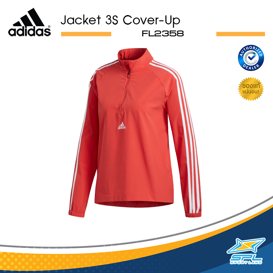 Adidas เสื้ออาดิดาส  ชุดกีฬา เสื้อผ้าผู้หญิง อาดิดาส Training Women Jacket 3S Cover-Up FL2358 (2000) สี ชมพู สี ชมพูไซส์ L