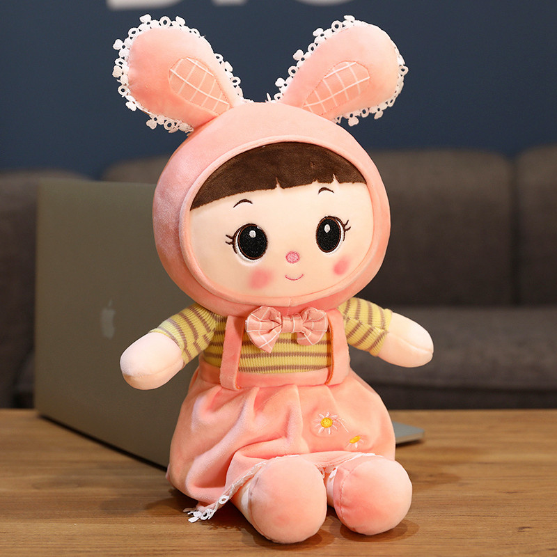 กระต่ายตุ๊กตาตุ๊กตาตุ๊กตาสุดน่ารักหมอนของเล่นตุ๊กตาสาวตุ๊กตาเจ้าหญิงกระต่ายทรัมเป็ตน่ารัก
