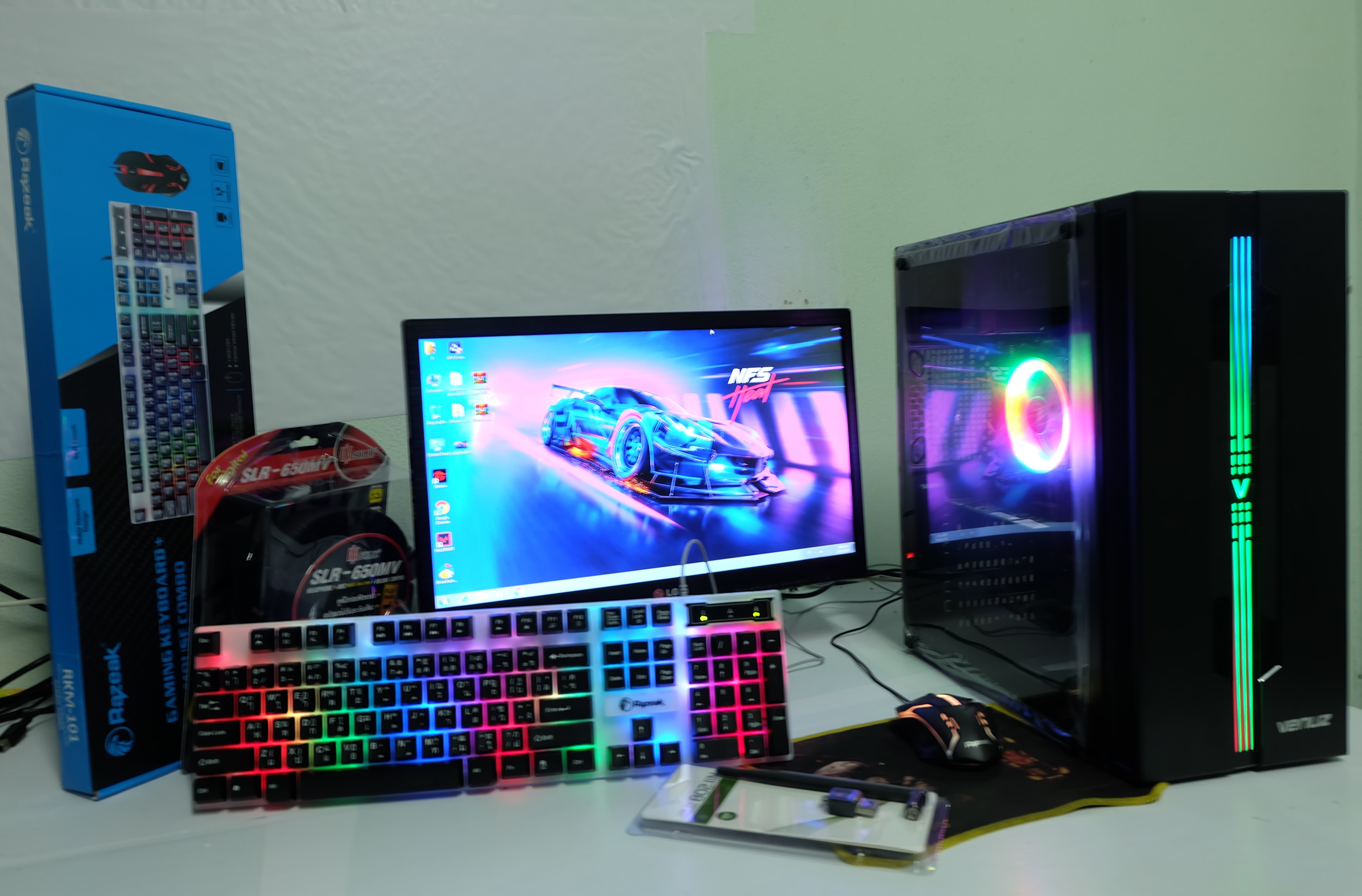 Pc Gamer Completo I3 Bluecase, Gt 1030 C/ Leds Frete Gratis