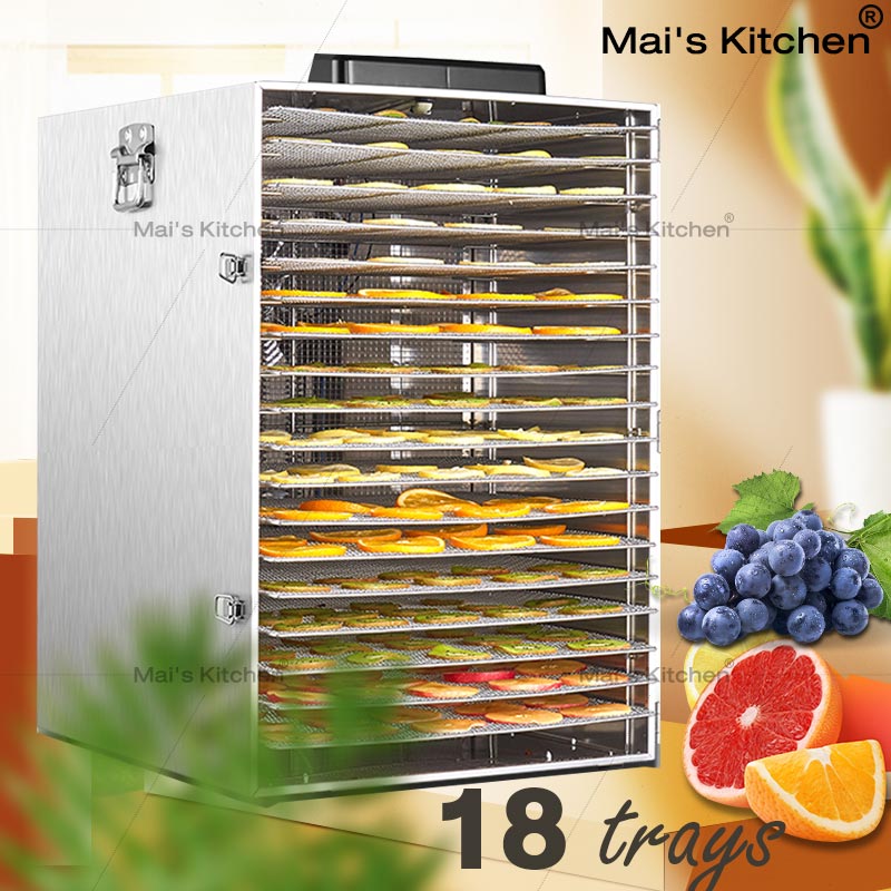 เครื่องอบผลไม้ เครื่องอบลมร้อน  เครื่องอบผลไม้แห้ง ระบบลมร้อน เครื่องอบผลไม้ รุ่นใหม่ ถังเช่า สมุนไพร ชาดอกไม้ จุได้เยอะ  Household fruit dryer fruit จำนวน 18 ชั้น