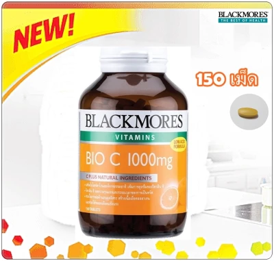 Blackmores Bio C 1000mg 150 Tablets Vitamins Bio C 1000 mg. วิตามินซี แบลคมอร์ส ไบโอ ซี ขนาด 1000มก. 150 เม็ด
