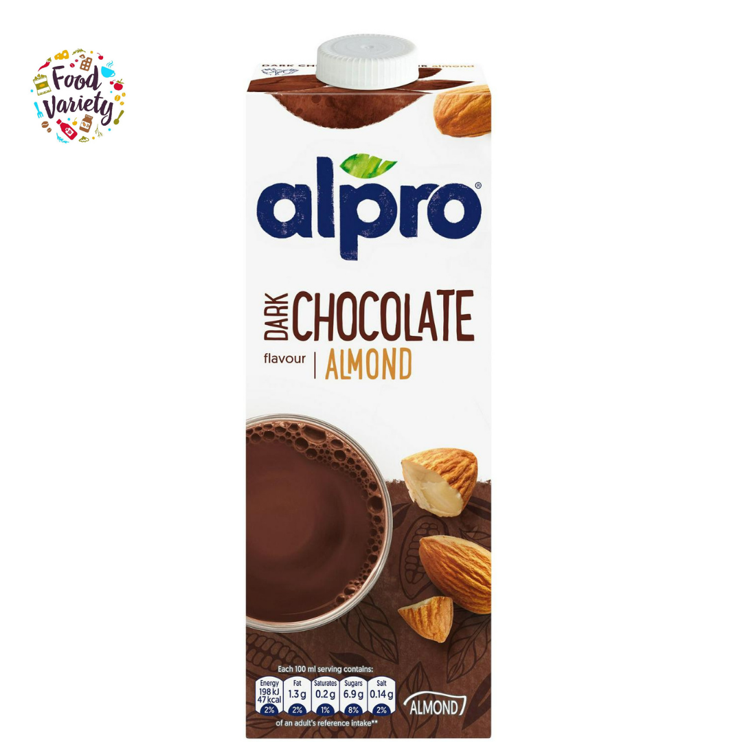 Alpro Dark Chocolate Almond Flavour 1L อัลโปร นมอัลมอนด์ ดาร์ก ช็อกโกแลต 1ลิตร