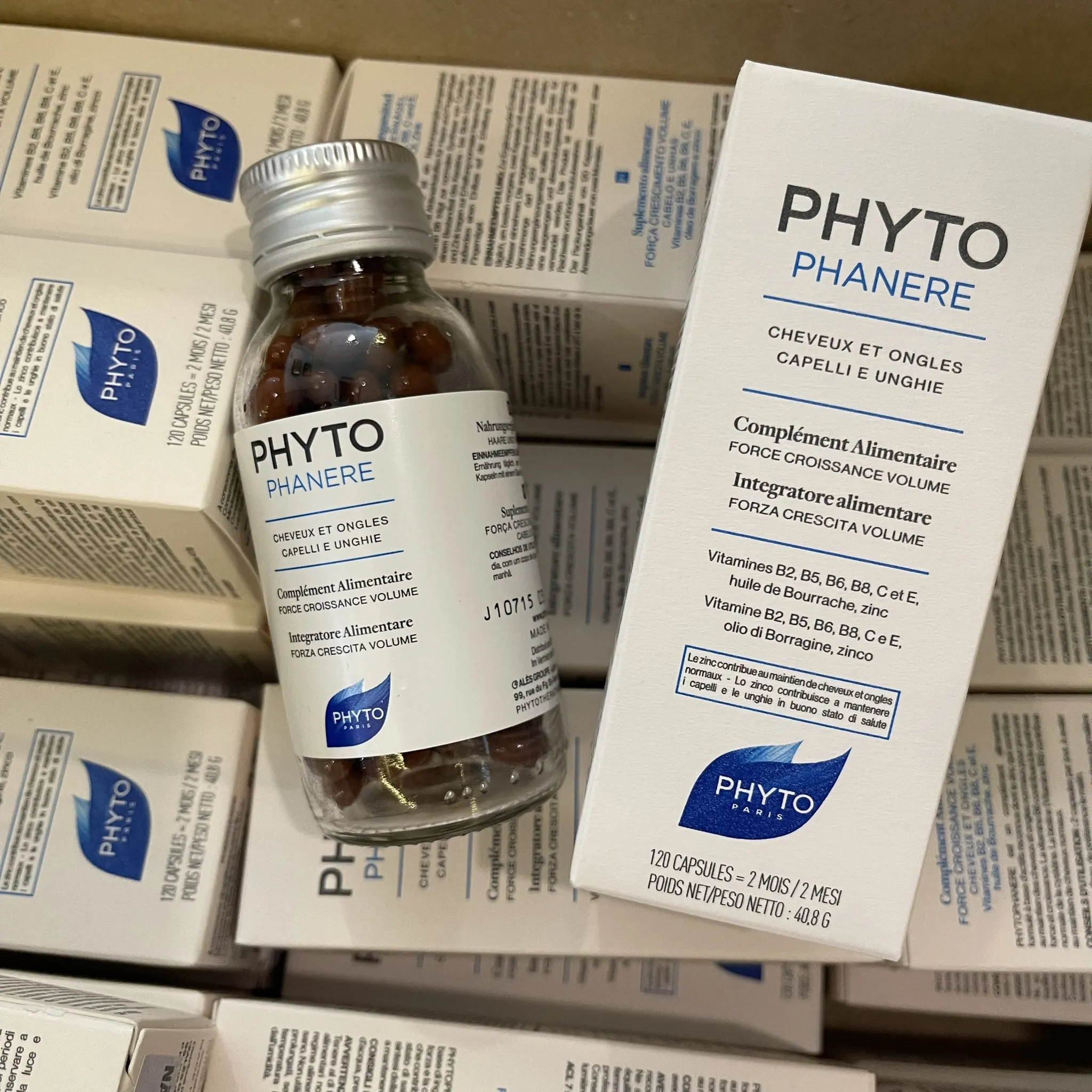 วิตามินบำรุงเส้นผม และ เล็บ PHYTO PARIS Phytophanere 120 เม็ดทานได้ 2เดือน