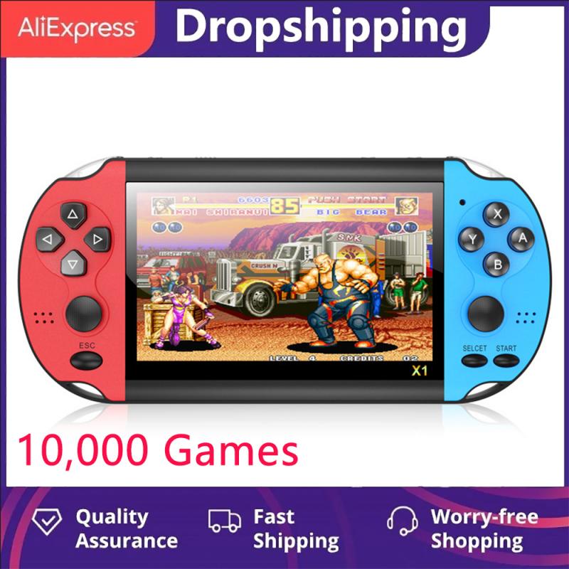 Handheld Game Console Built in 10000 Games Video Game Consoles 4.3 inch Classic Dual Shake Video Game Consoles Double Shaking