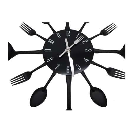 นาฬิการูปช้อน-ส้อม นาฬิกาแฟนซี นาฬิกาแฟชั่น นาฬิกาติดผนัง นาฬิกาแขวนผนัง [ดำ]