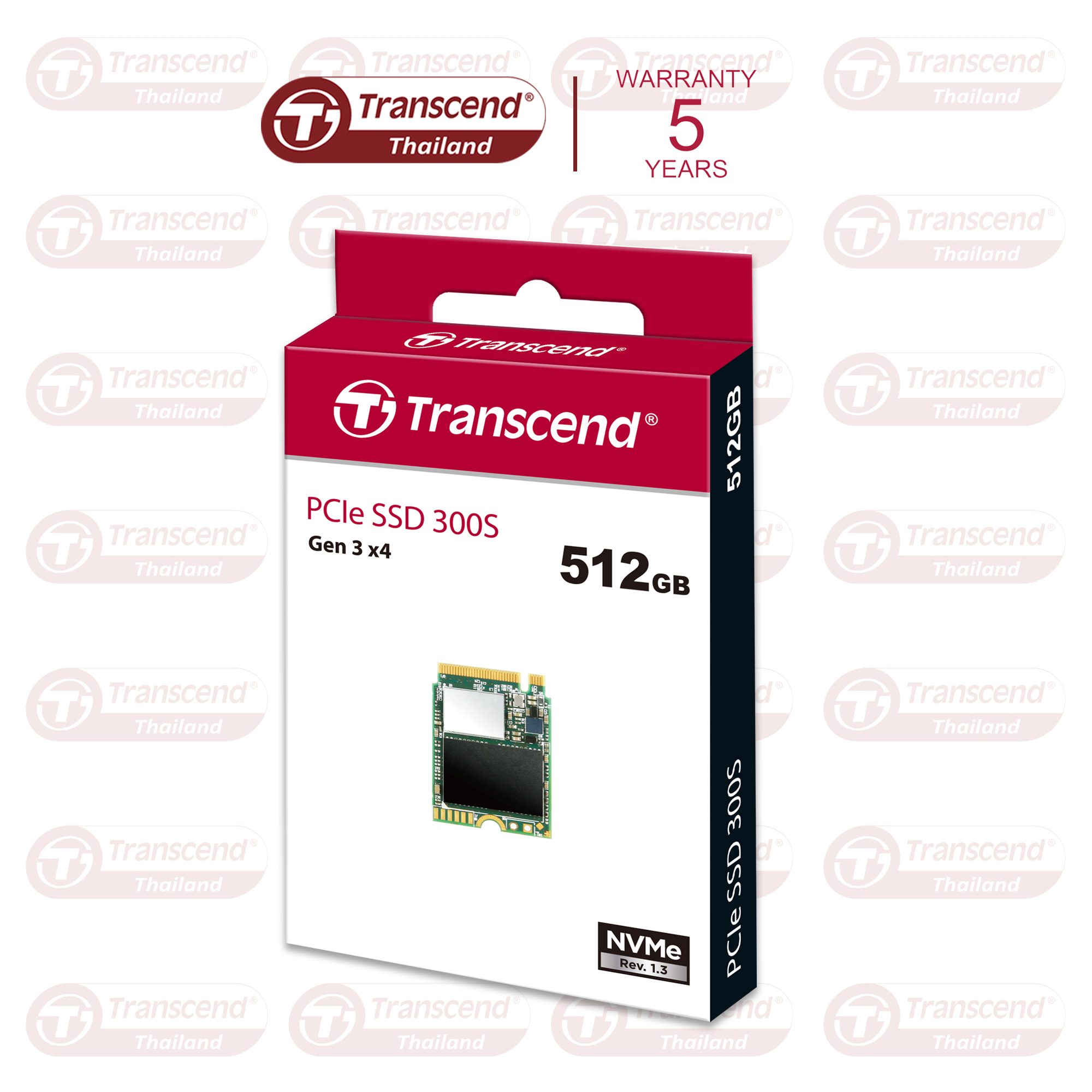 PCIe M.2 2230 SSD 512GB : MTE300S (R max 2,000 MB/s / W max 1,100 MB/s) Transcend- รับประกัน 5 ปี- มีใบกำกับภาษี ราคา 2,590 บาท*ส่งฟรี