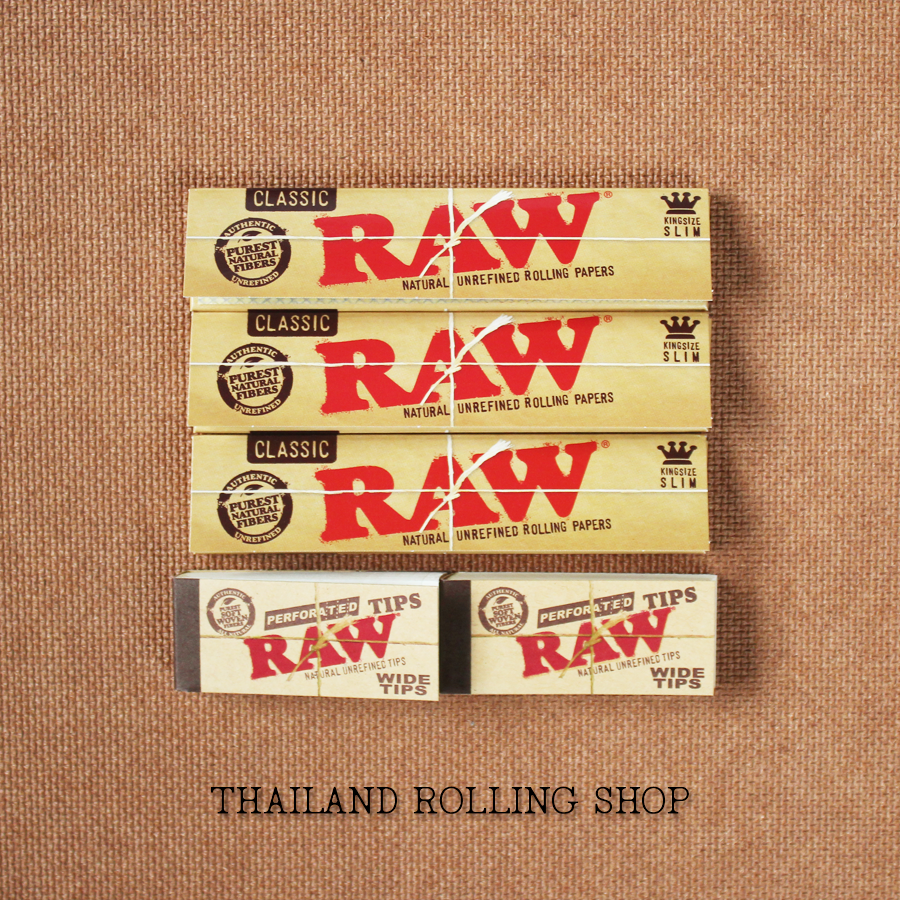 ชุดกระดาษ+ฟิลเตอร์ RAW Classic Set Kingsize Slim Paper+Tips Fast Shipping