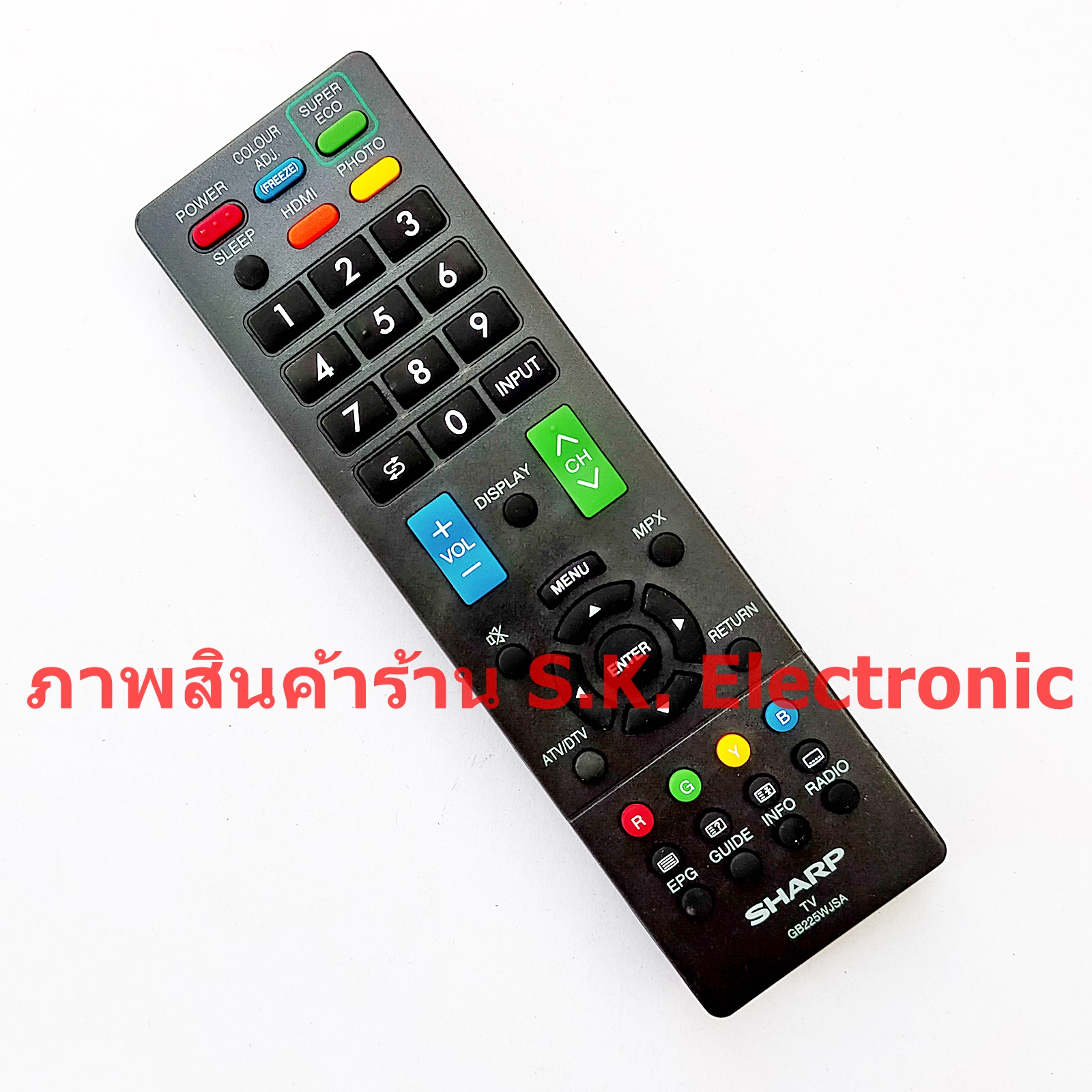 รีโมทชาร์ป แอลอีดีทีวี รหัส GB225WJSA * ของแท้ , ของใหม่ มือ 1