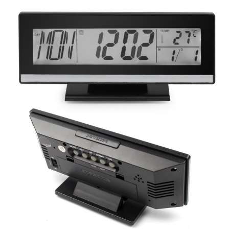 Telecorsa นาฬิกา นาฬิกาดิจิตอล ตั้งโต๊ะ ควบคุมด้วยเสียง DS-3618 VIOCE CONTROL BACK LIGHT LCD CLOCK รุ่น DS-3618-50a-Song