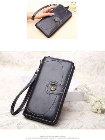 กระเป๋าสตางค์ใบยาว กระเป๋าเงินผู้หญิง กระเป๋าสตางค์ ผู้หญิง รุ่น Fashion Women Leather Wallet